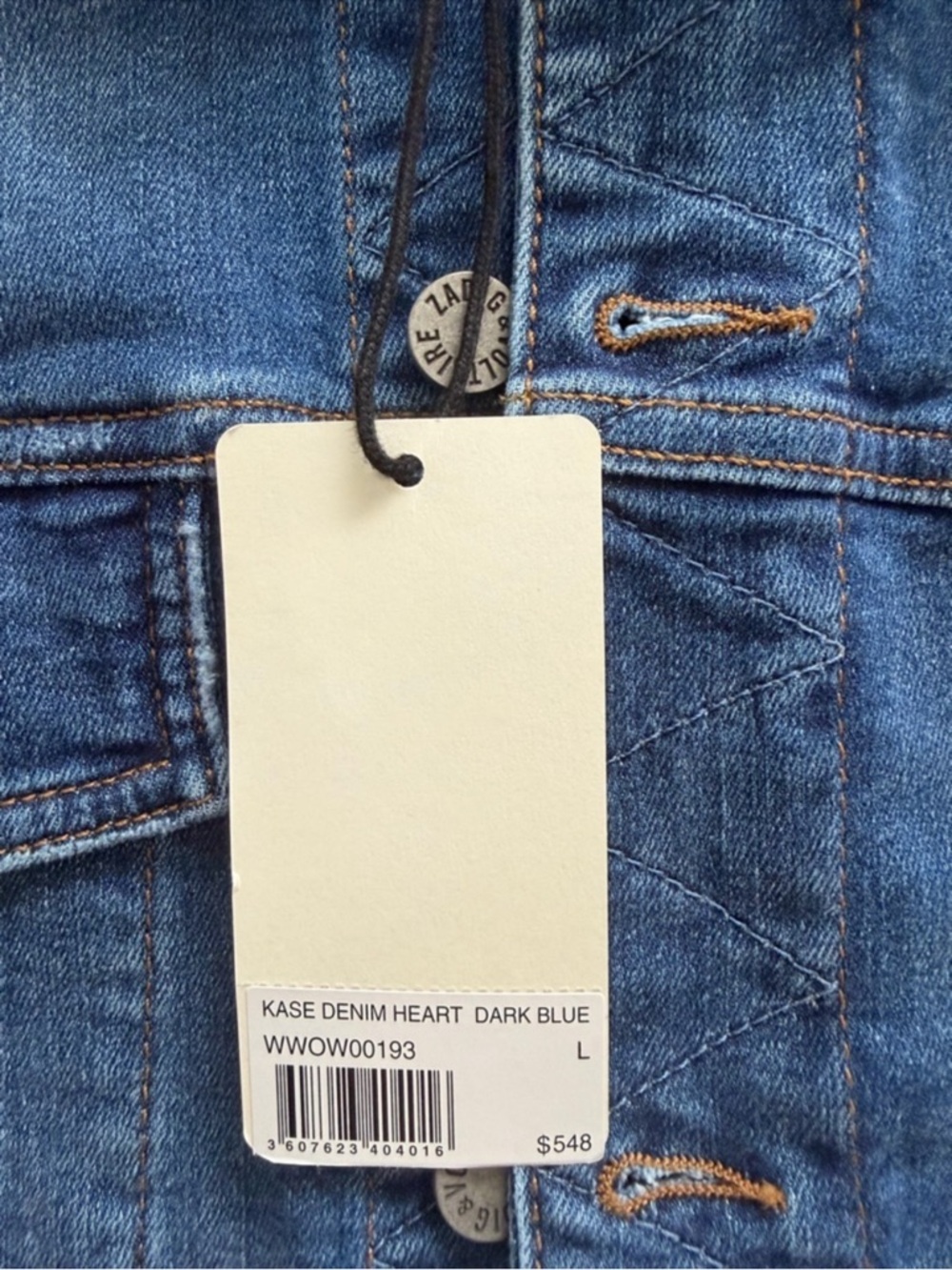 Zadig & Voltaire Two Hearts Kase Denim Jacket - Picture 4 of 12